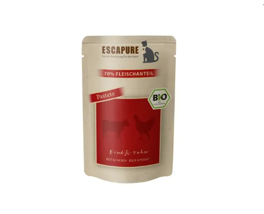 Menú gato BIO vacuno y pollo 100g