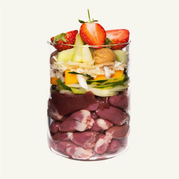 Menú pato con calabaza, fresa y sauco 400g