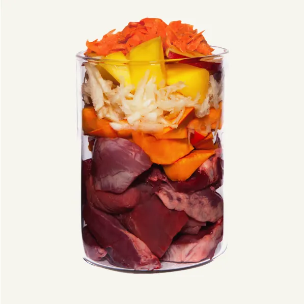 Menú de cordero con calabaza, chirivía y flor de la pasión 400g