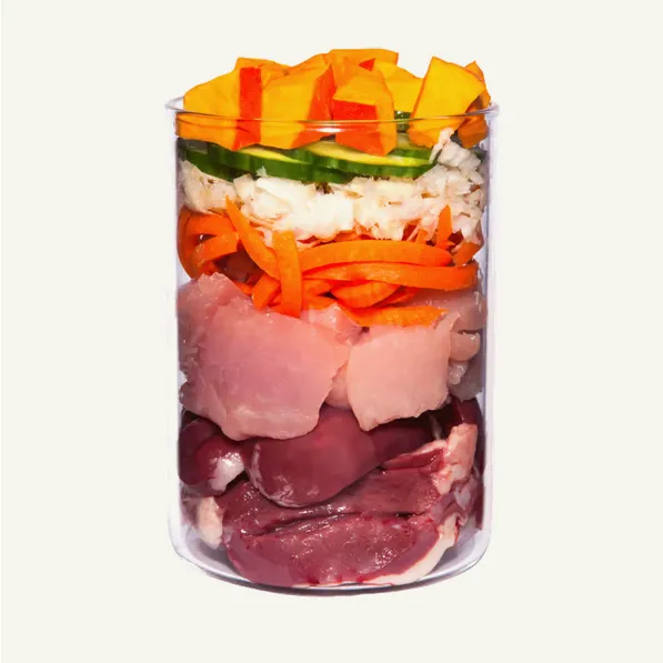 Menú pavo con apionabo, calabaza y berro 400g