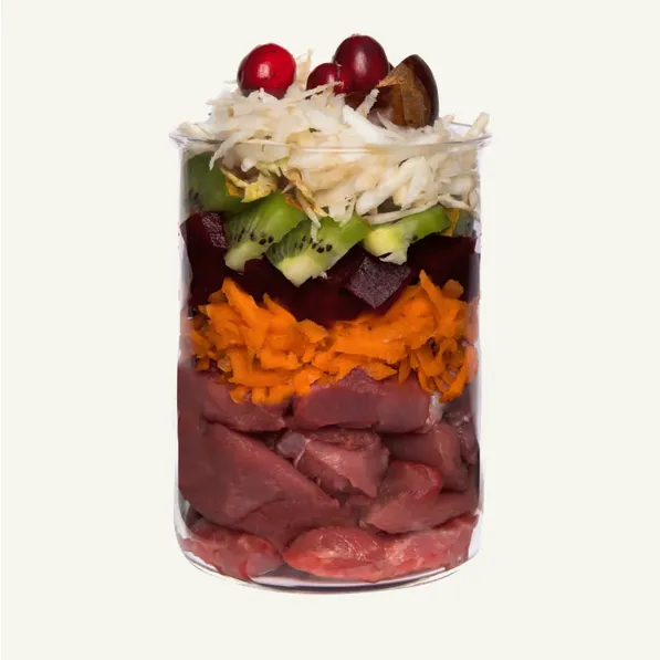 Menú jabalí con remolacha, castaña y semillas de chía 400g