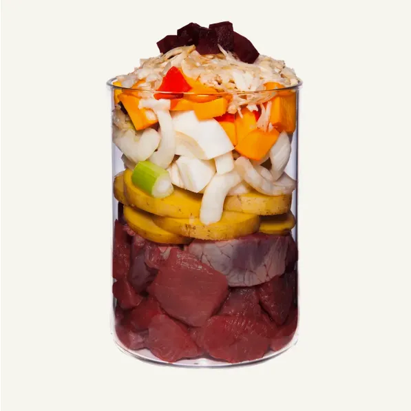 Menú caballo con colinabo, hinojo y salvia 400g