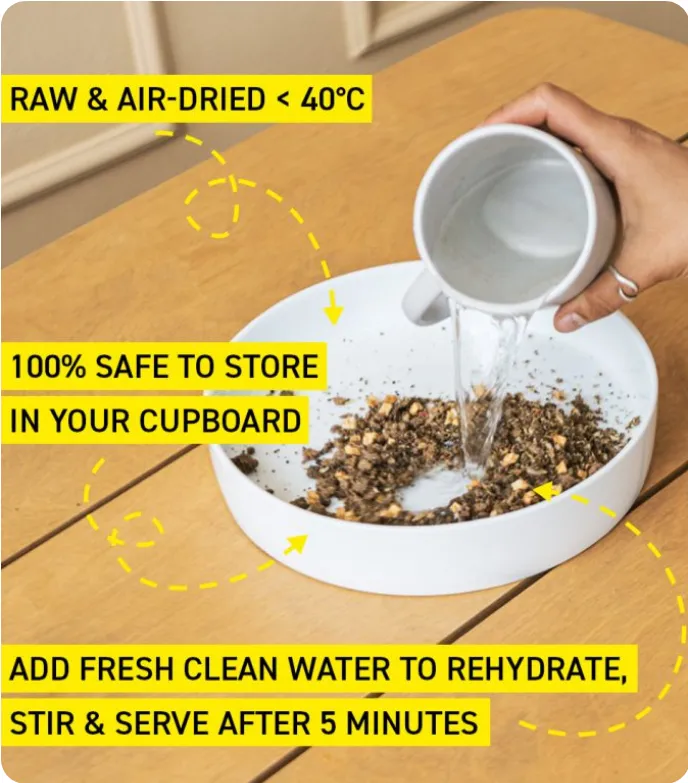 Menú orgánico deshidratado 80% pollo 1Kg