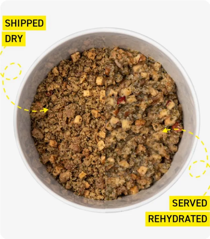 Menú orgánico deshidratado 80% pollo 1Kg