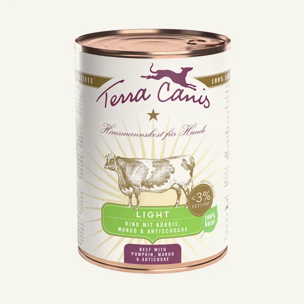 Menú Ligth Buey con calabaza, mango y alcachofa 400g