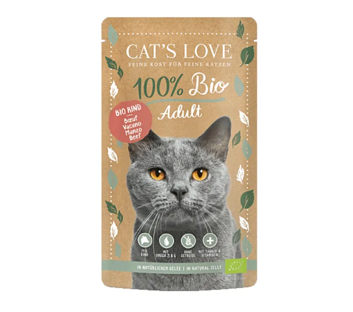 Menú gato BIO vacuno 100g