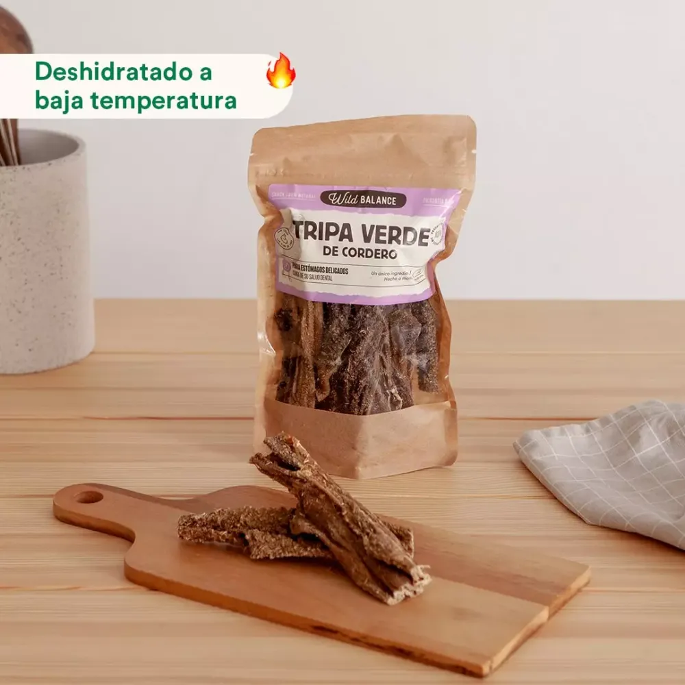 Tripa verde de cordero 80g