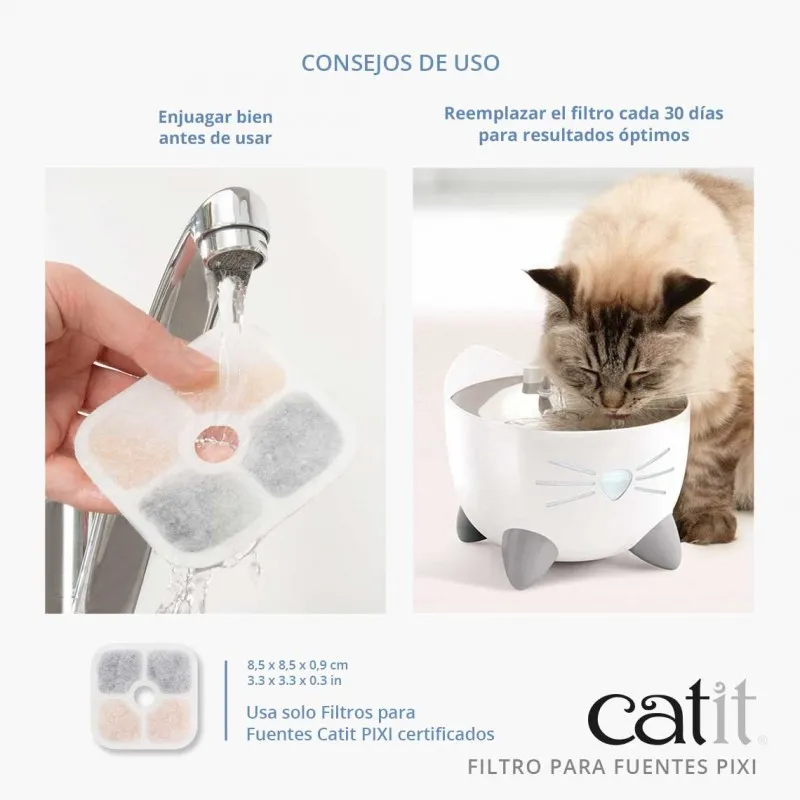 Filtros pata Fuente Catit PIXI (pack 3ud)