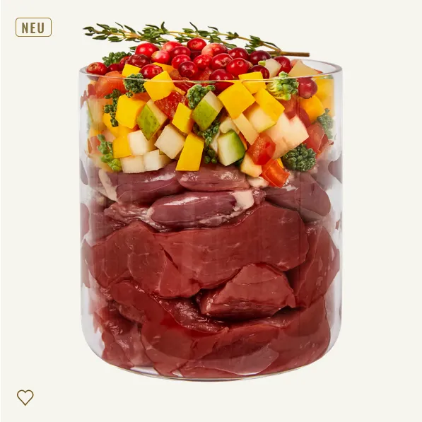 Ragout venado y pollo con calabaza, pera y tomillo 385g 