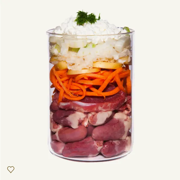 FIRST AID Pollo con zanahoria, hinojo, queso cottage y manzanilla 400g