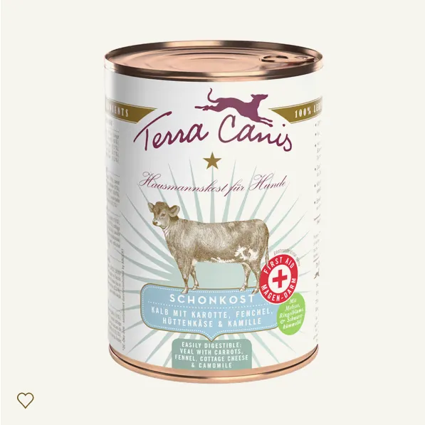 FIRST AID Ternera con zanahoria, hinojo, queso cottage y manzanilla 400g