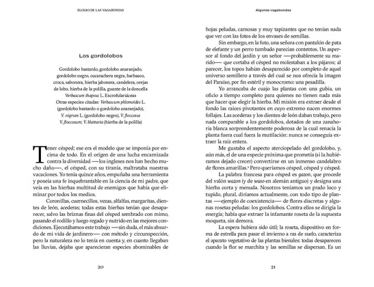 Elogio de las vagabundas. Hierbas, árboles y flores a la conquista del mundo. Gilles Clément.