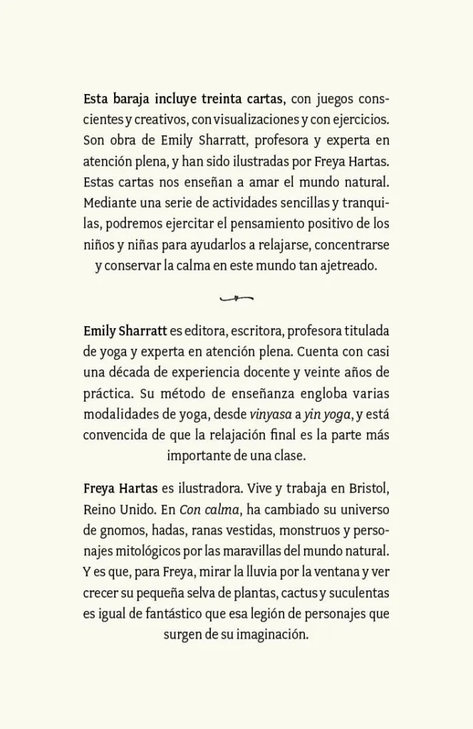 Con calma. 30 actividades Mindfulness. Emily Sharratt / Freya Hartas. (Cartas)