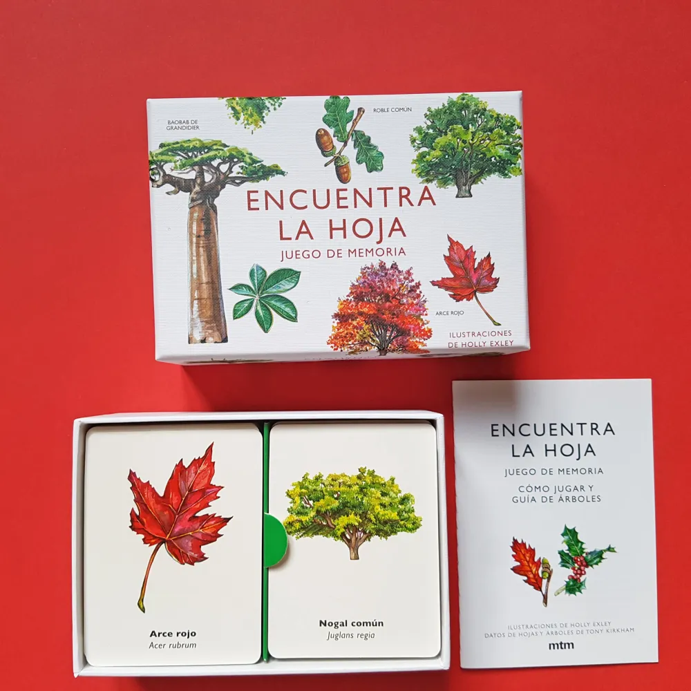 Encuentra la hoja. Juego de memoria.