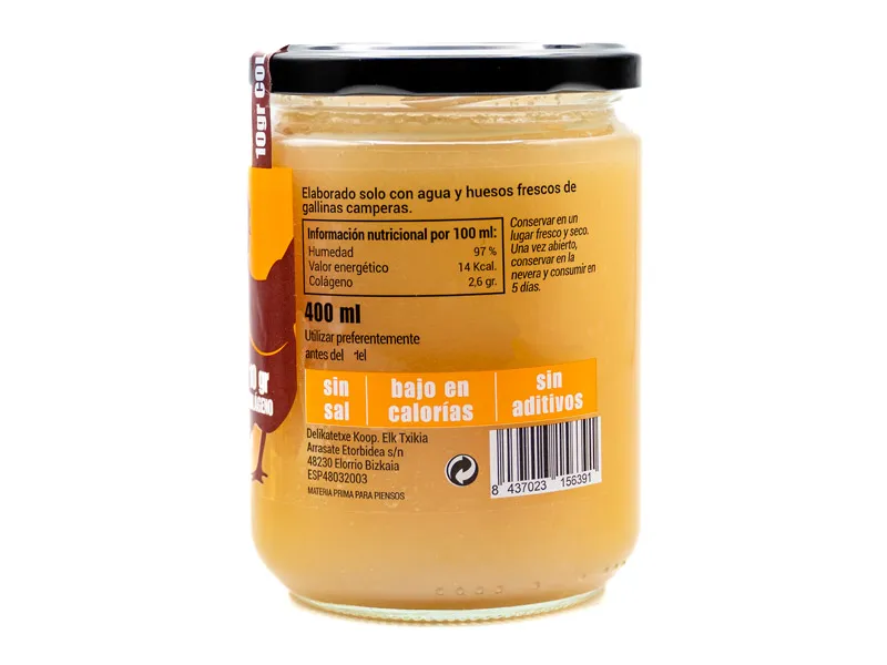 Caldo de huesos de gallina 400 ml