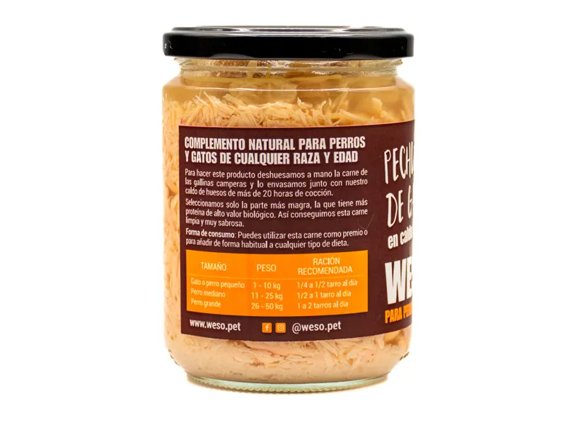 Pechuga de gallina en caldo de huesos 400g