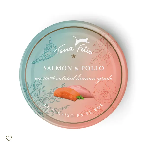 Menú gato de salmón y pollo 80g