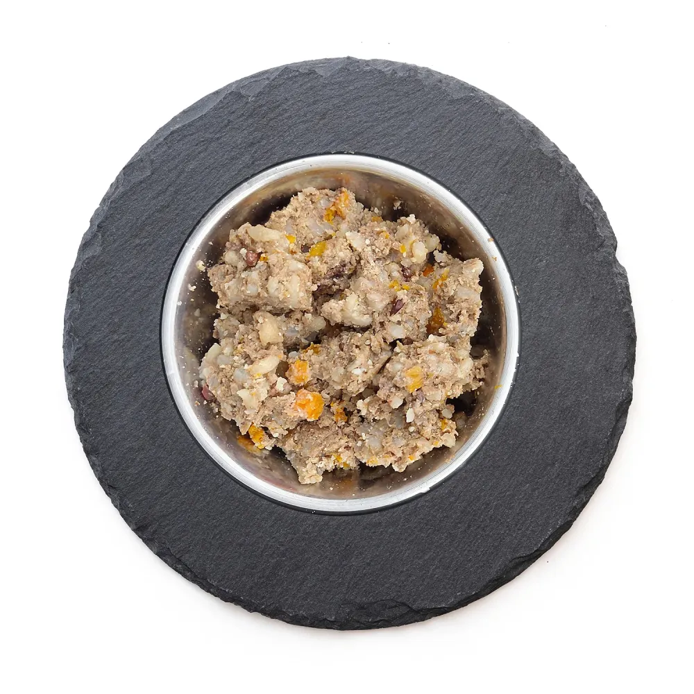 Menú ternera con zanahoria, manzana y arroz integral 400g