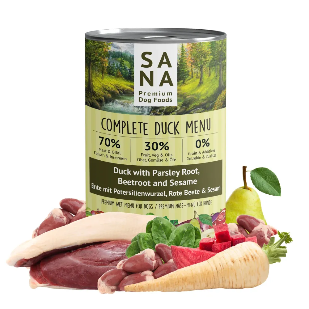 Menú  pato con perejil, remolacha y sésamo 400g