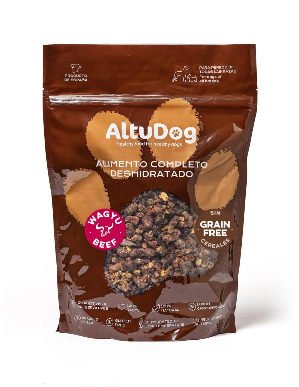 Menú natural deshidratado WAGYU SIN CEREALES adulto 1kg