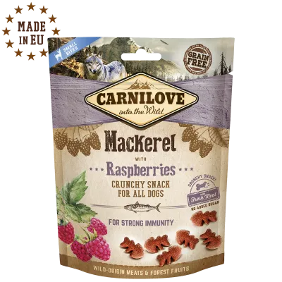 Bocaditos crunchy de caballa y frambuesas 200g