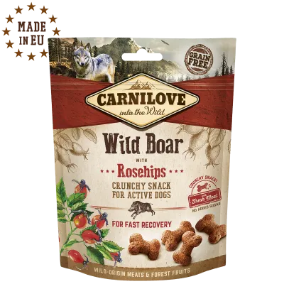 Bocaditos crunchy de jabalí y rosa mosqueta 200g