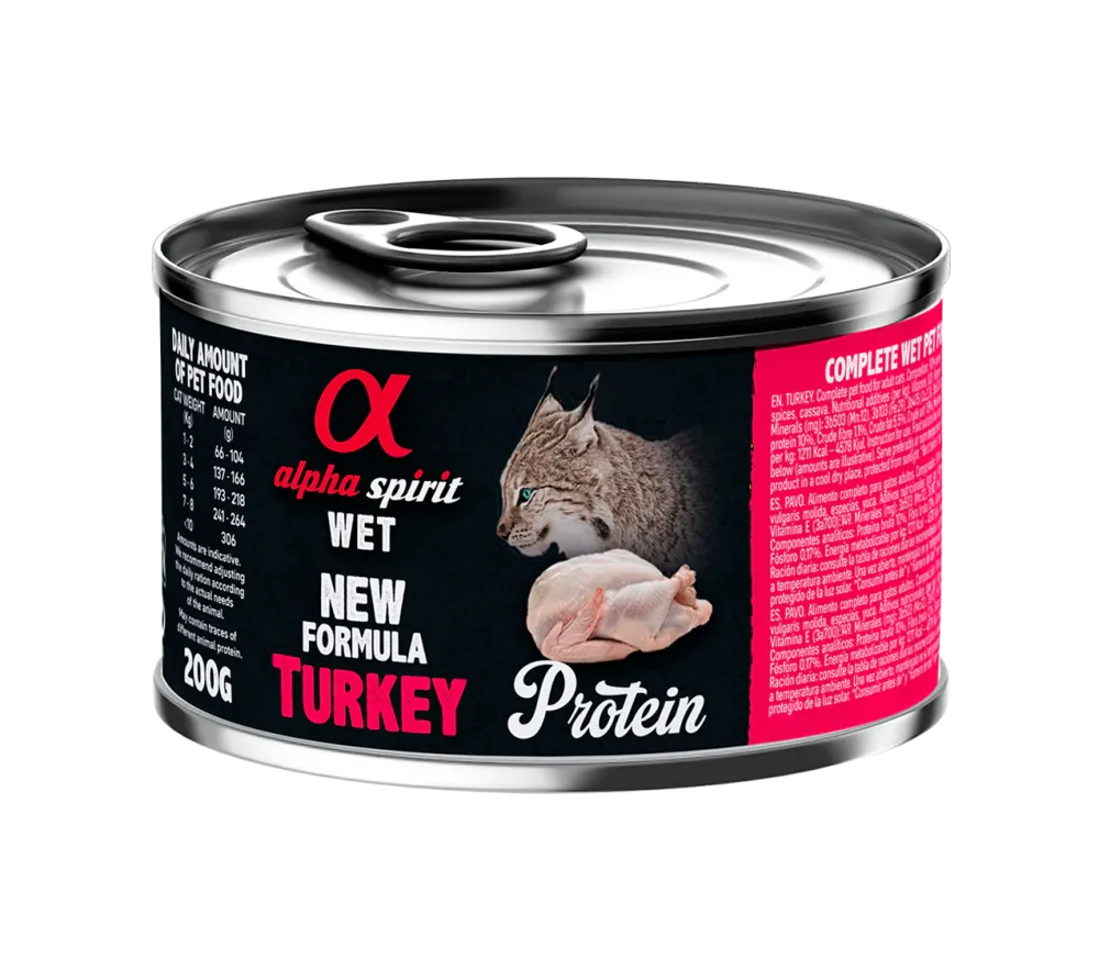 Menú gato pavo protein 200g