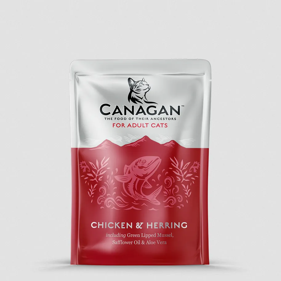 Menú gato de pollo y arenque 85g