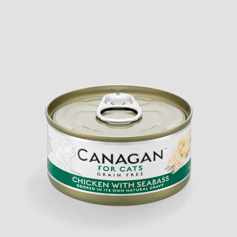 Menú gato de pollo y lubina 75g