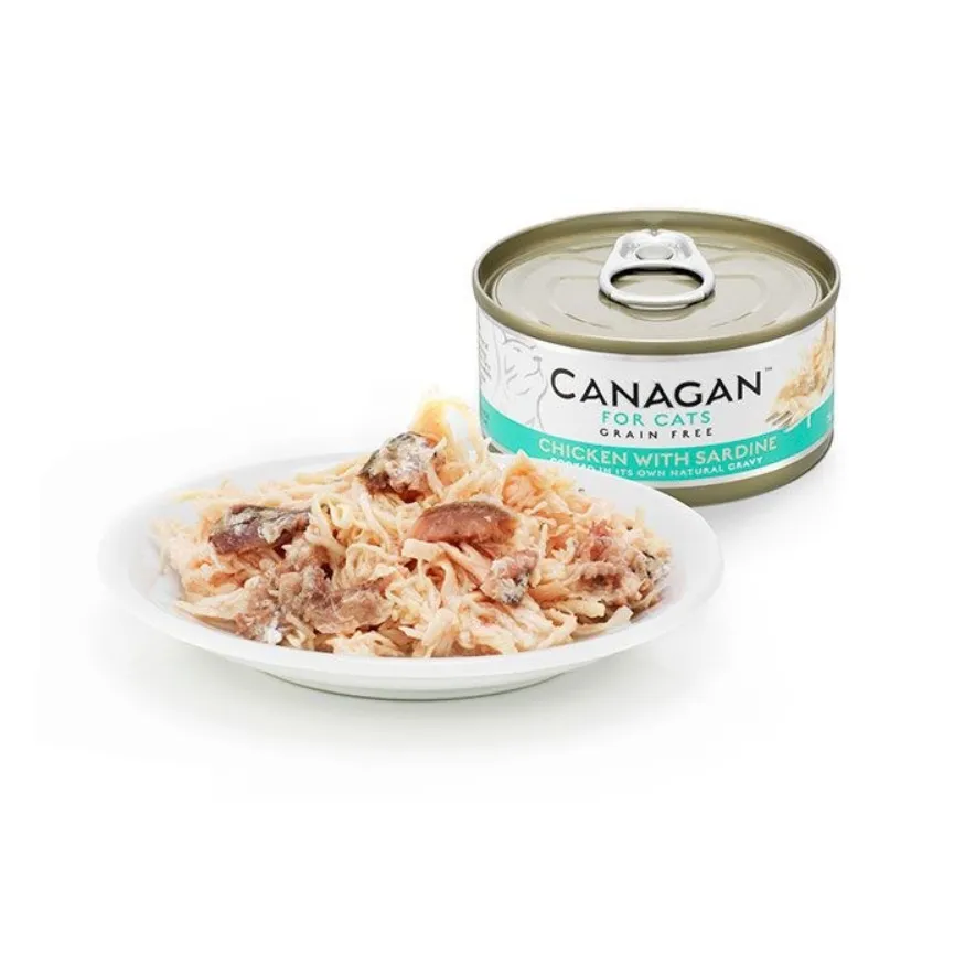 Menú gato de pollo con sardinas 75g
