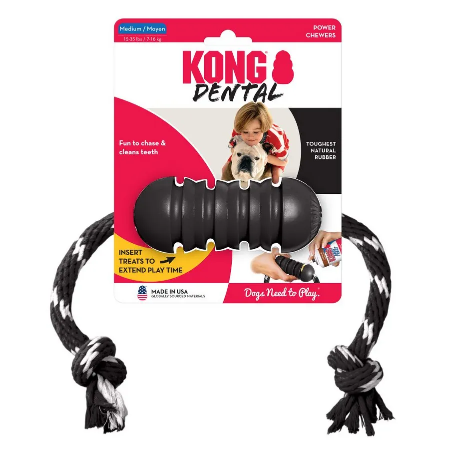kong extreme dental con cuerda (M)